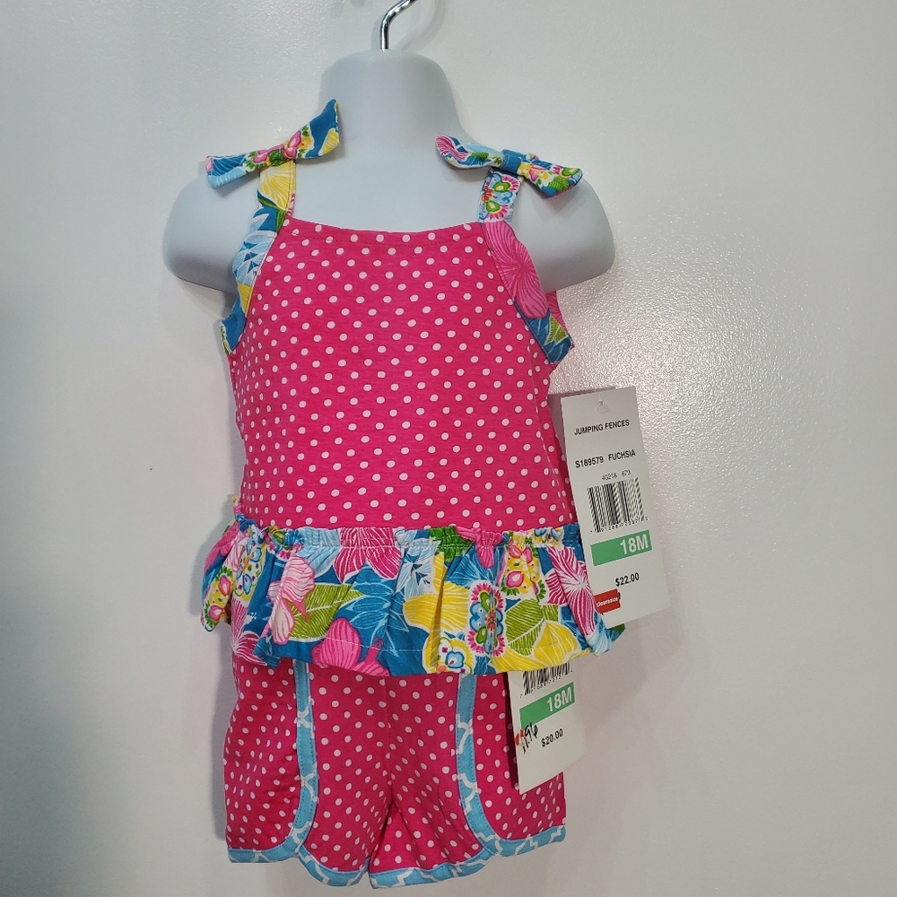 INFANT GIRLS size 18 mos short set NWT